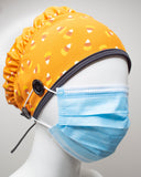 Ear Relief Bouffant Cap (Candy Corn)