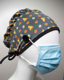 Ear Relief Bouffant Cap (Pizza)