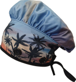 Ear Relief Bouffant Cap (Tropical Sunset)