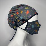 Ear Relief Bouffant Cap (Dinomania)