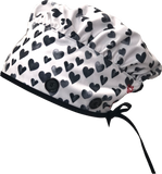 Ear Relief Bouffant Cap (Watercolor Hearts)