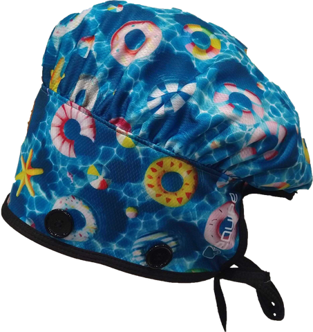 Ear Relief Bouffant Cap (Poolside)