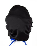 Ear Relief Bouffant Cap (BLACK w/ BLUE)