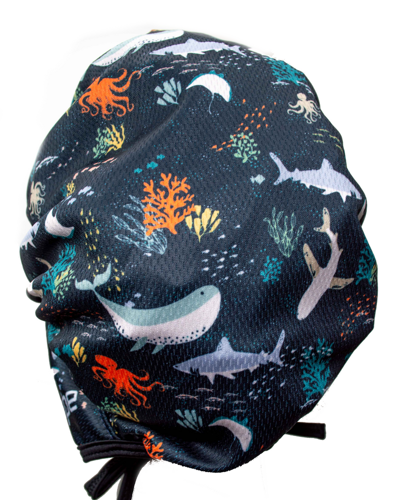 Ear Relief Bouffant Cap (Under The Sea) – Equipe Athletics