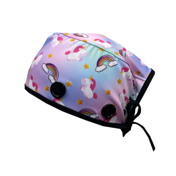 Unicorn & Rainbows scrub cap