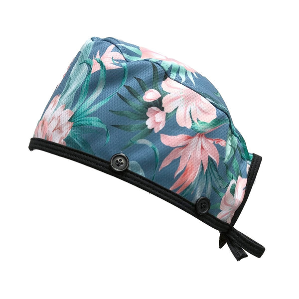 Floral scrub cap